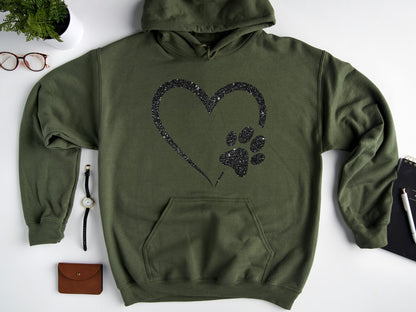 Glitter Dog Paw Hoodie