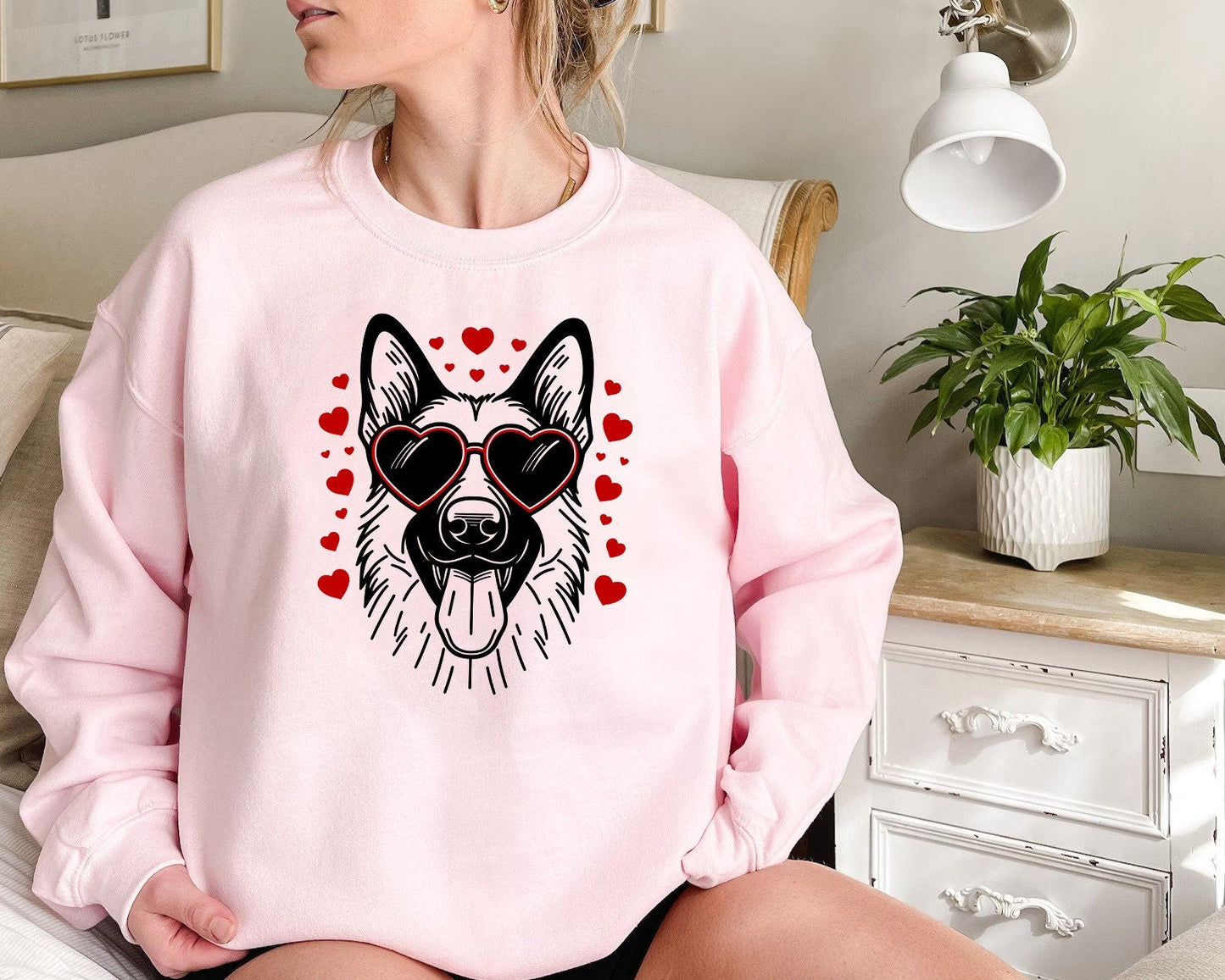 German Shepherd Valentine Sweater