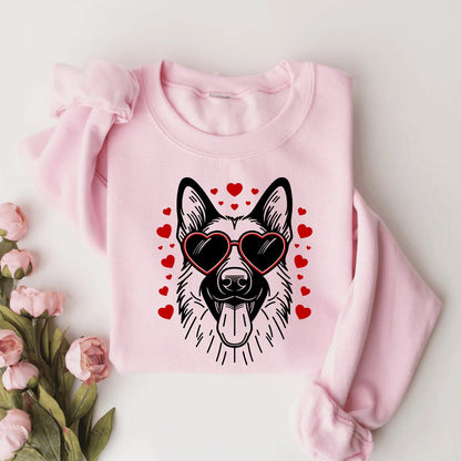 German Shepherd Valentine Sweater