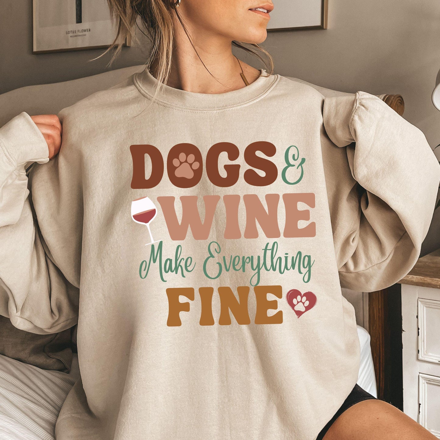 Dogs Wine Sweater