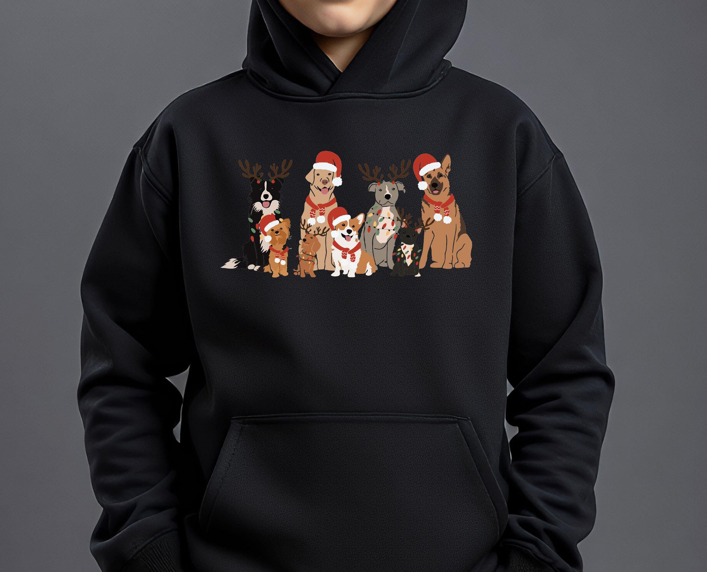 Kids Christmas Dog Hoodie