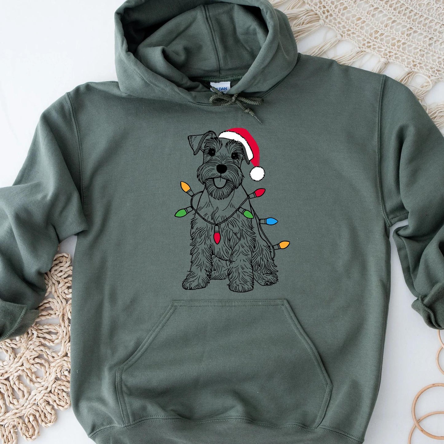 Miniature Schnauzer Christmas Hoodie